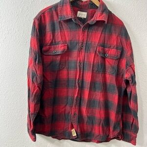 Jachs Flannel Plaid shirt  size XL men’s 100% cotton  red/black  vintage